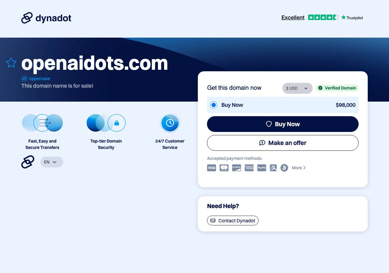 Screenshot of openaidots.com taken by the zone census on 2026-09-30