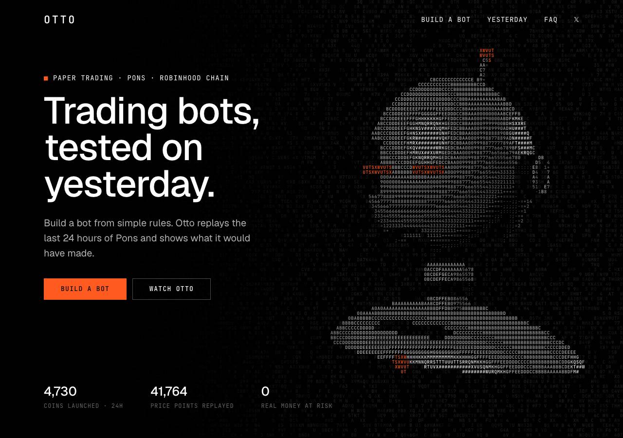 Screenshot of ottobot.fun taken by the zone census on 2026-09-30
