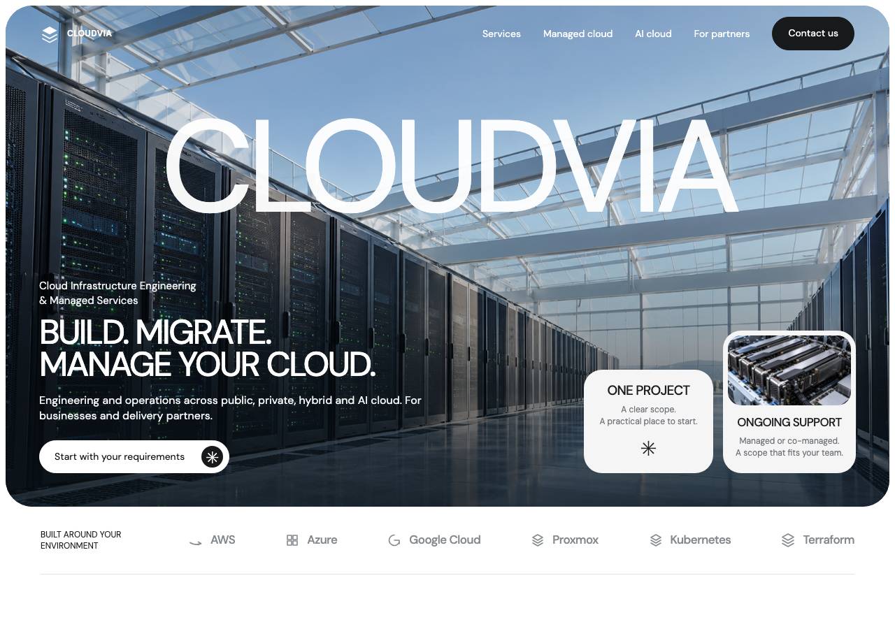 Screenshot of cloud-via.tech taken by the zone census on 2026-10-01