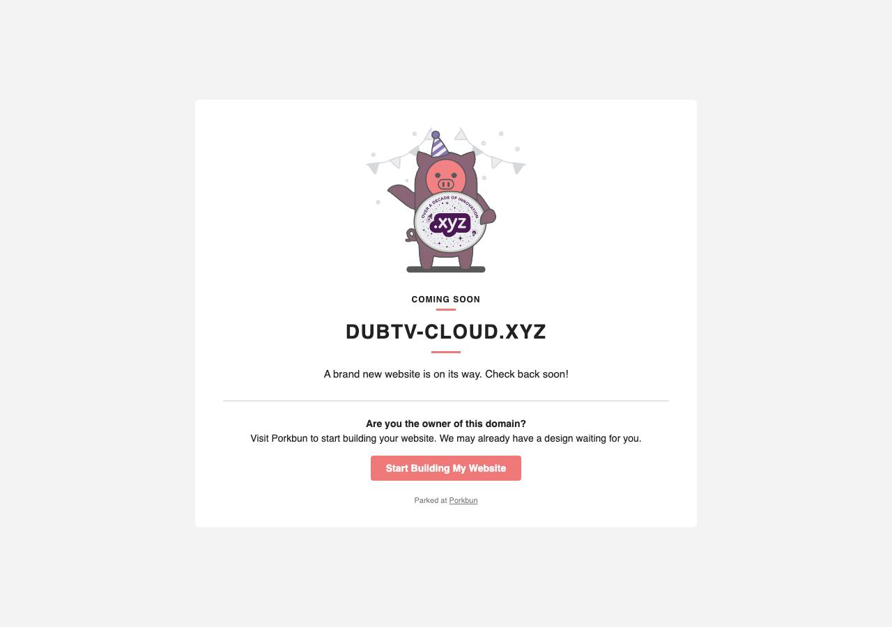 Screenshot of dubtv-cloud.xyz taken by the zone census on 2026-10-01