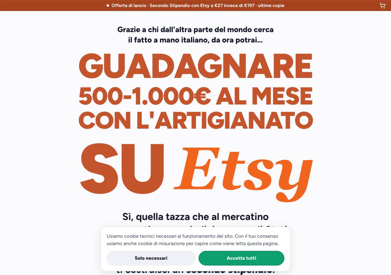 Screenshot of secondostipendioconetsy.com taken by the zone census on 2026-10-01