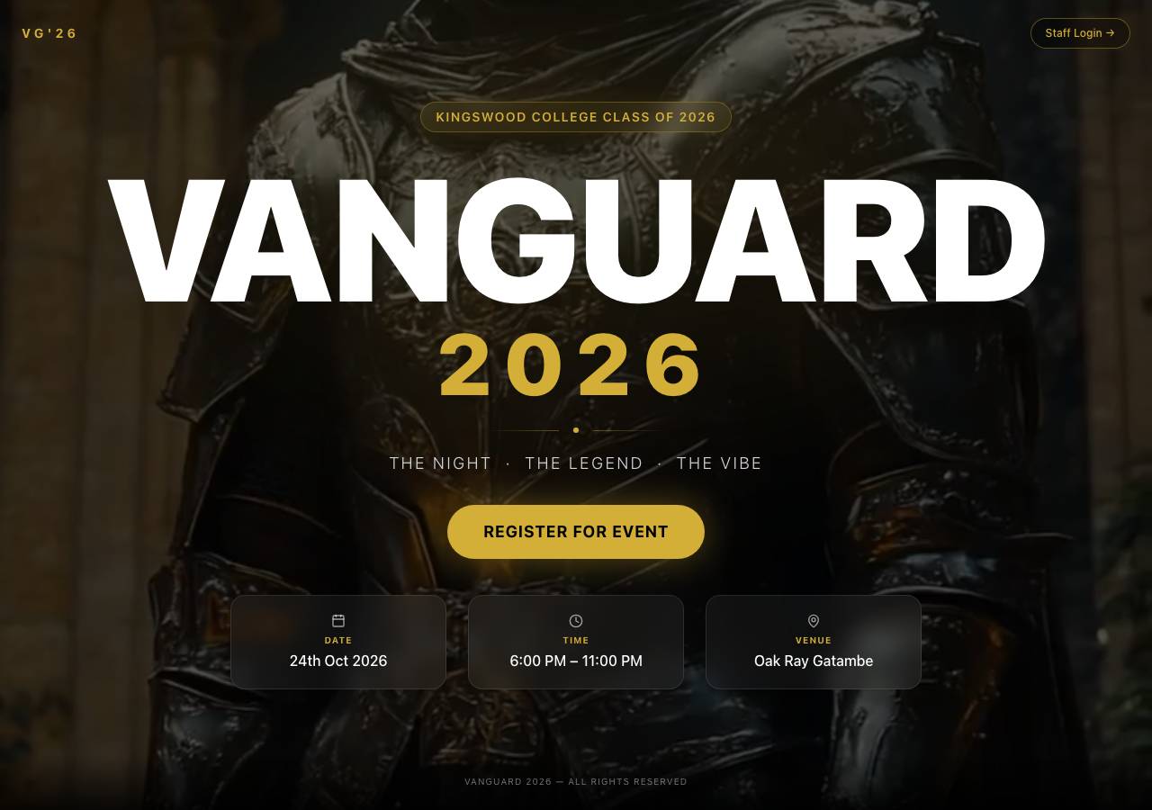 Screenshot of vanguardtickets.online taken by the zone census on 2026-10-01