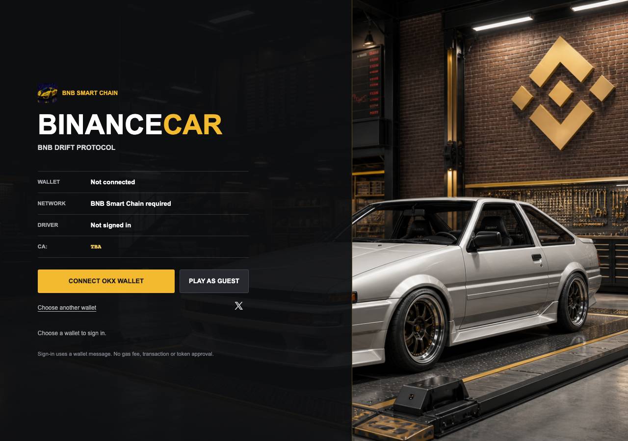 Screenshot of binancecar.org taken by the zone census on 2026-10-02