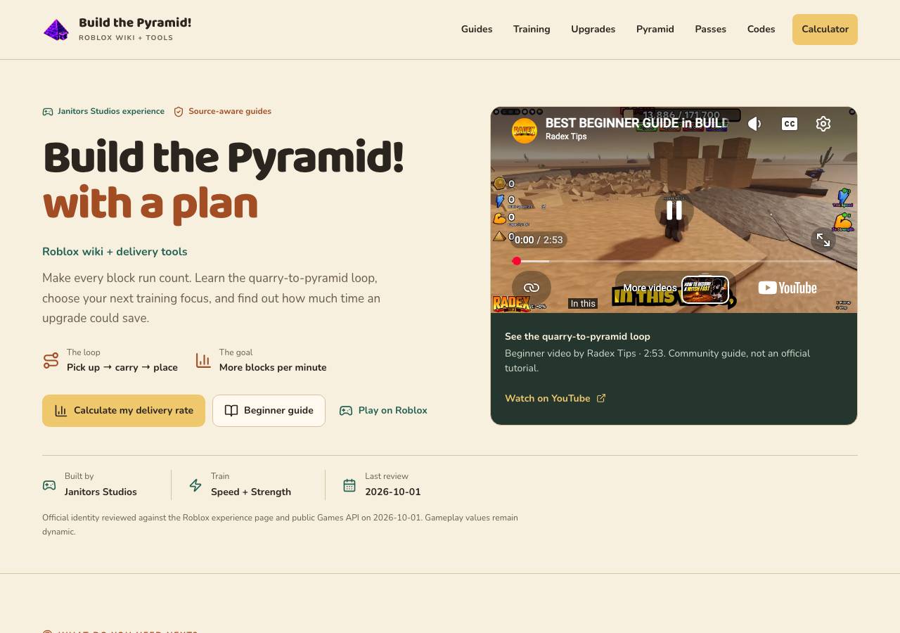 Screenshot of build-the-pyramid-roblox.wiki taken by the zone census on 2026-10-02