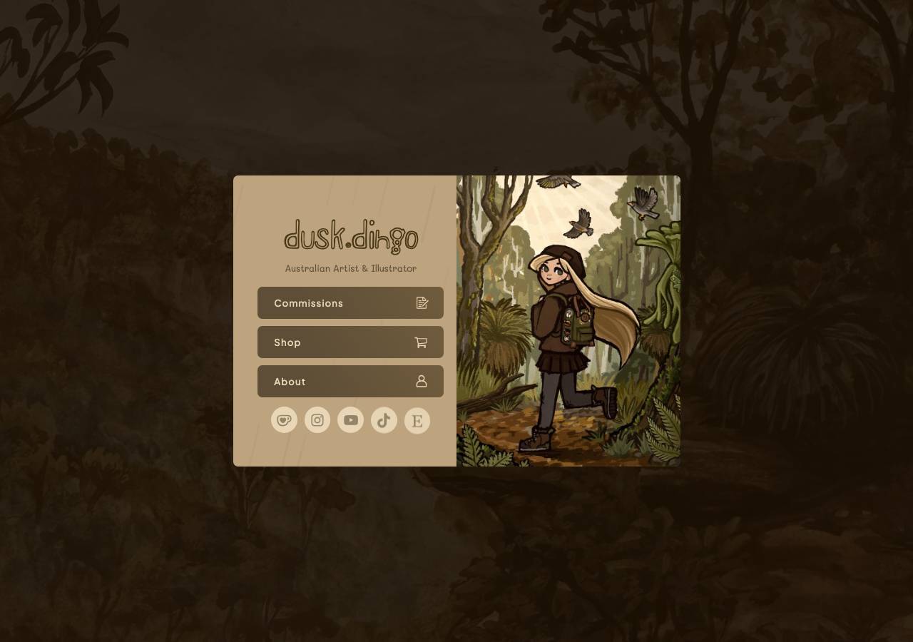 Screenshot of duskdingo.art taken by the zone census on 2026-10-02