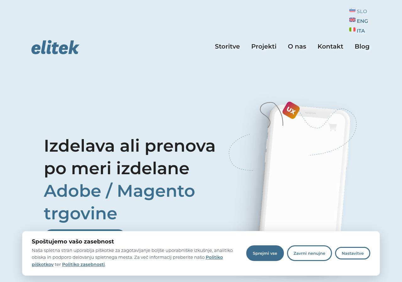 Screenshot of elitek.pro taken by the zone census on 2026-10-02