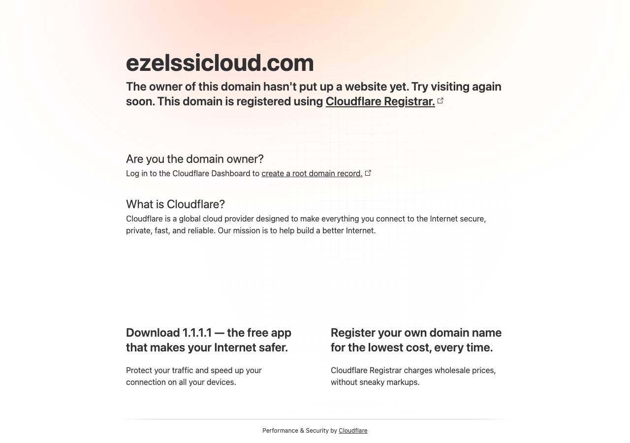 Screenshot of ezelssicloud.com taken by the zone census on 2026-10-02