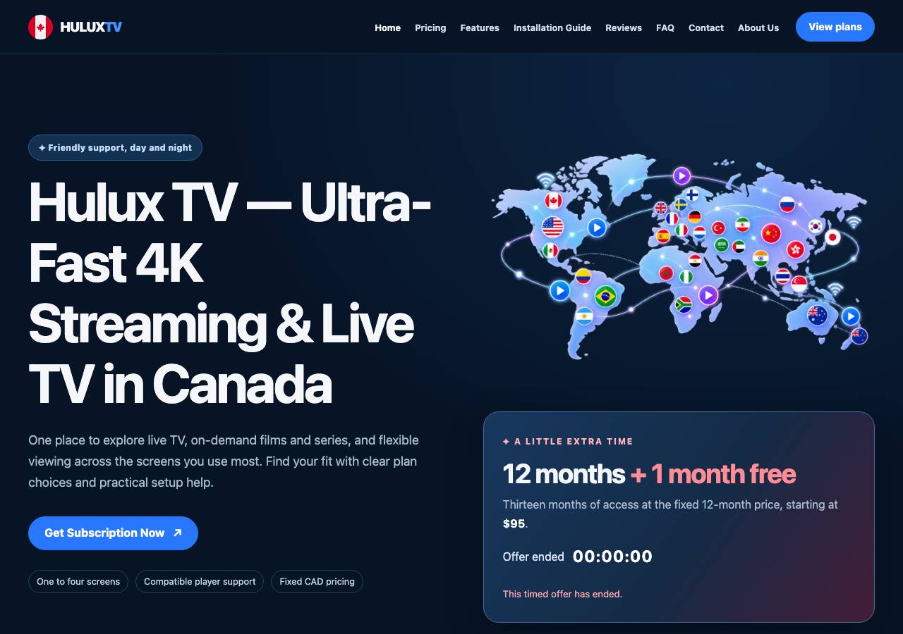 Screenshot of huluxtv.online taken by the zone census on 2026-10-02