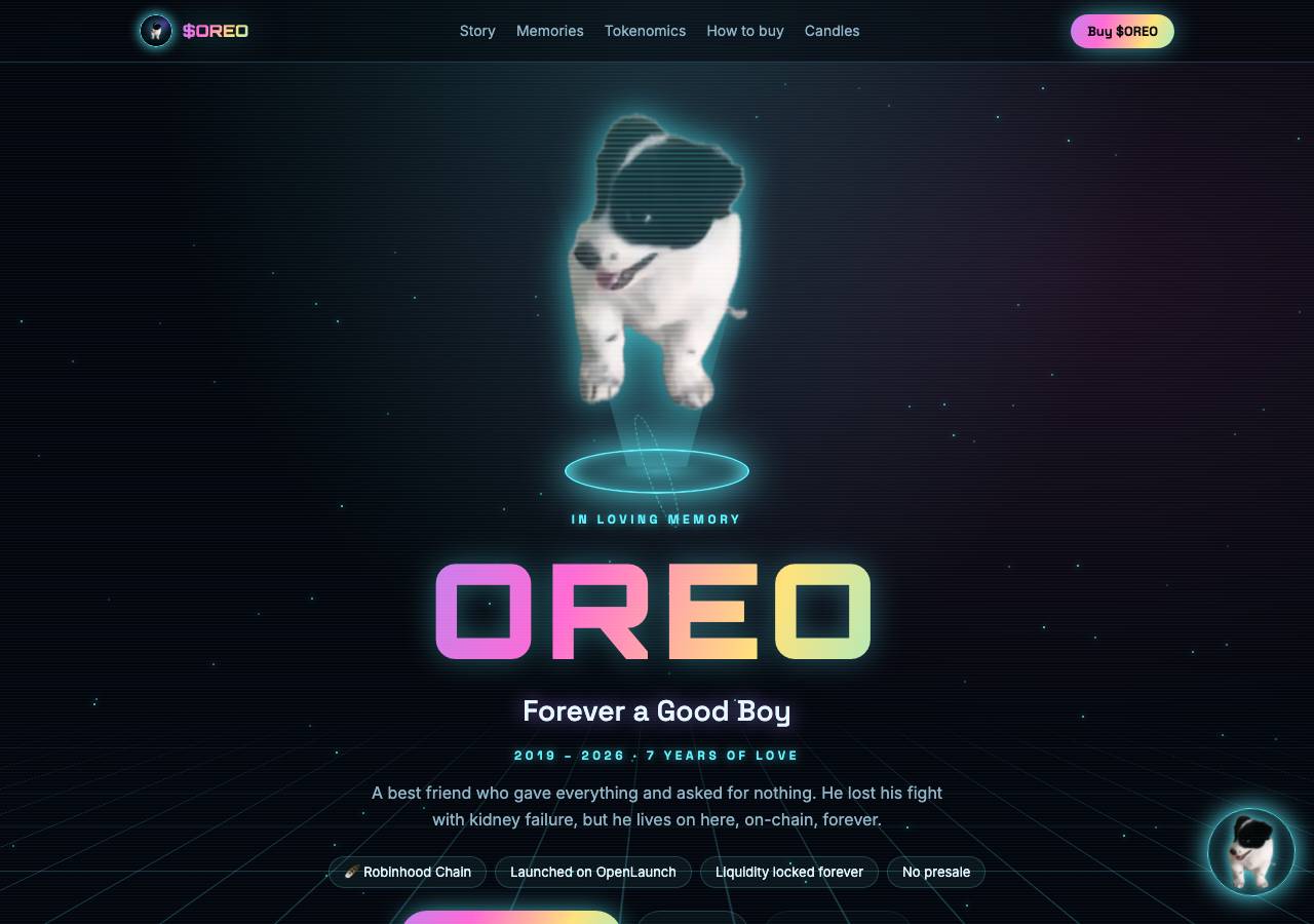Screenshot of oreo.live taken by the zone census on 2026-10-02