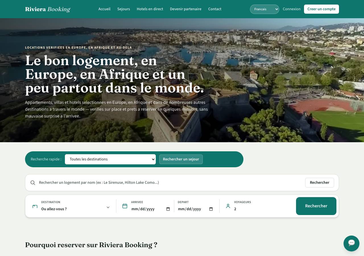 Screenshot of riviera-booking.online taken by the zone census on 2026-10-02