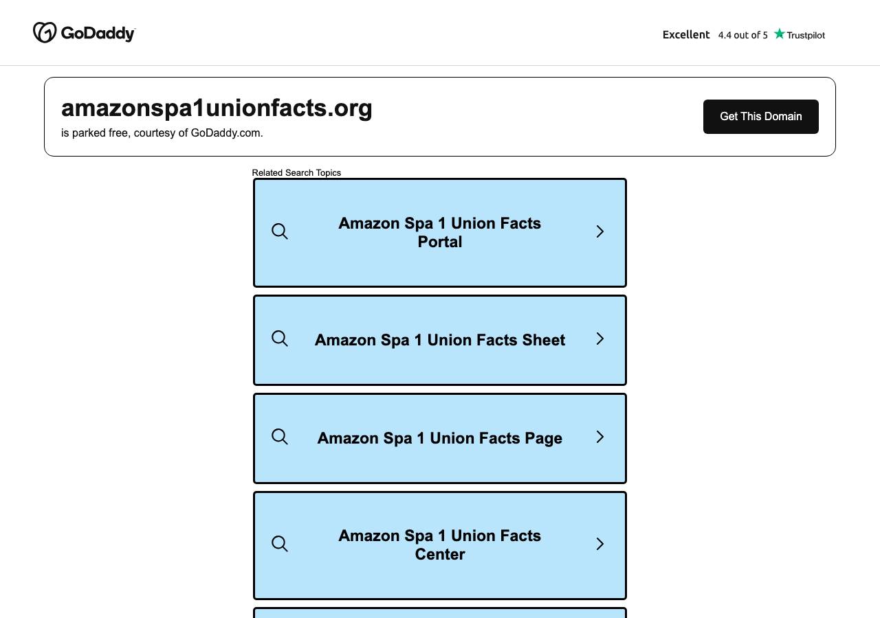 Screenshot of amazonspa1unionfacts.org taken by the zone census on 2026-10-03