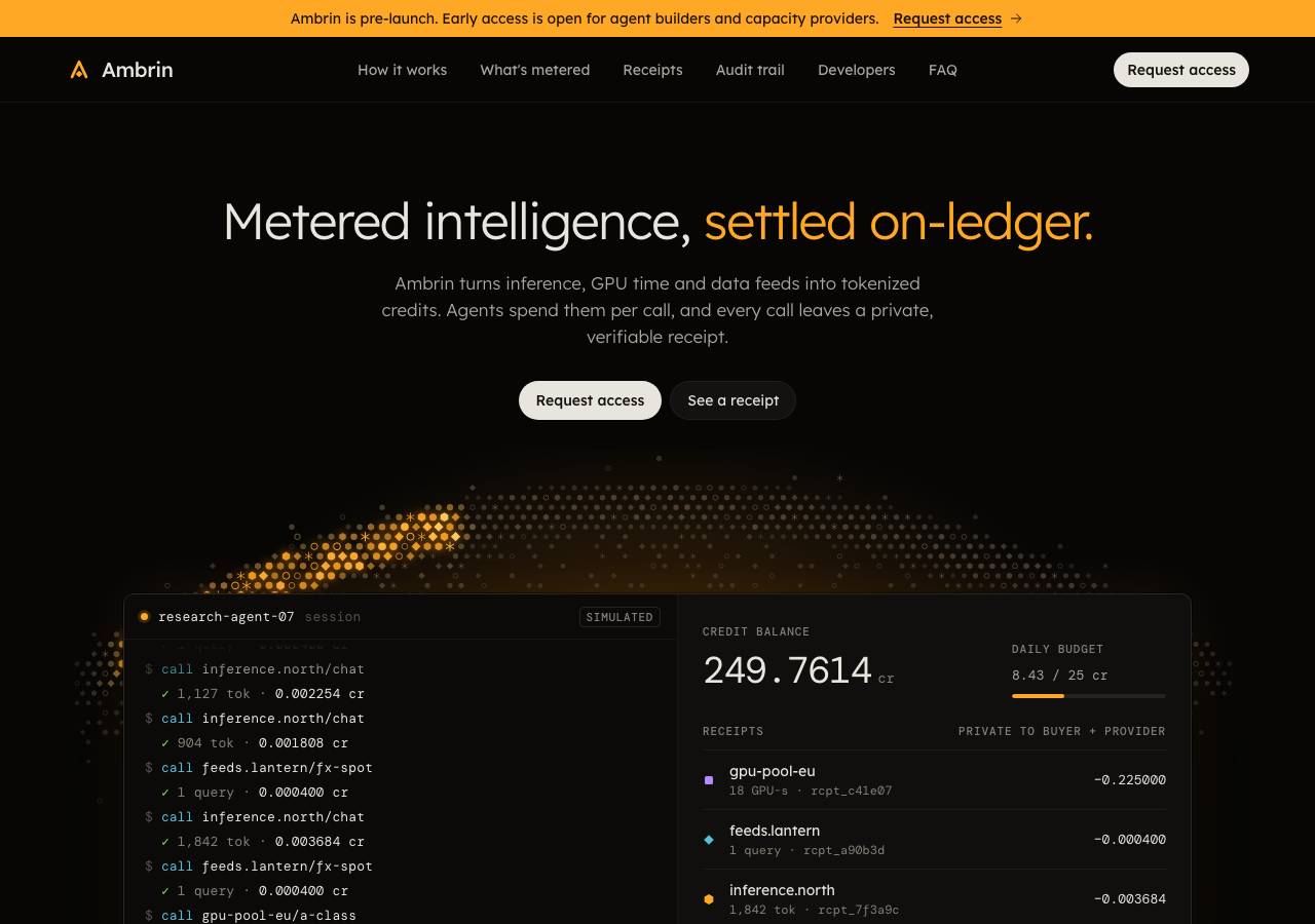 Screenshot of ambrin.xyz taken by the zone census on 2026-10-03