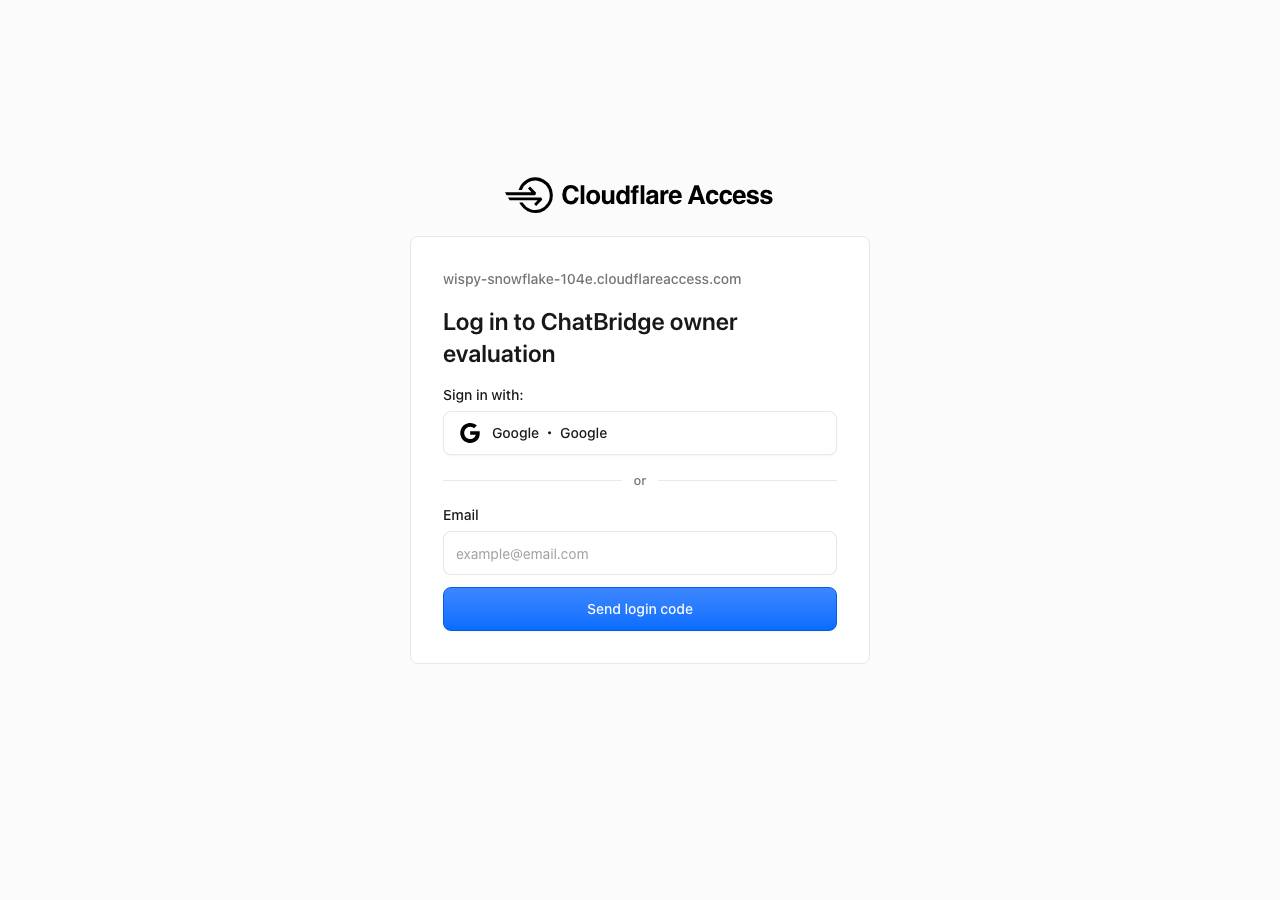 Screenshot of chatbridge.work taken by the zone census on 2026-10-03