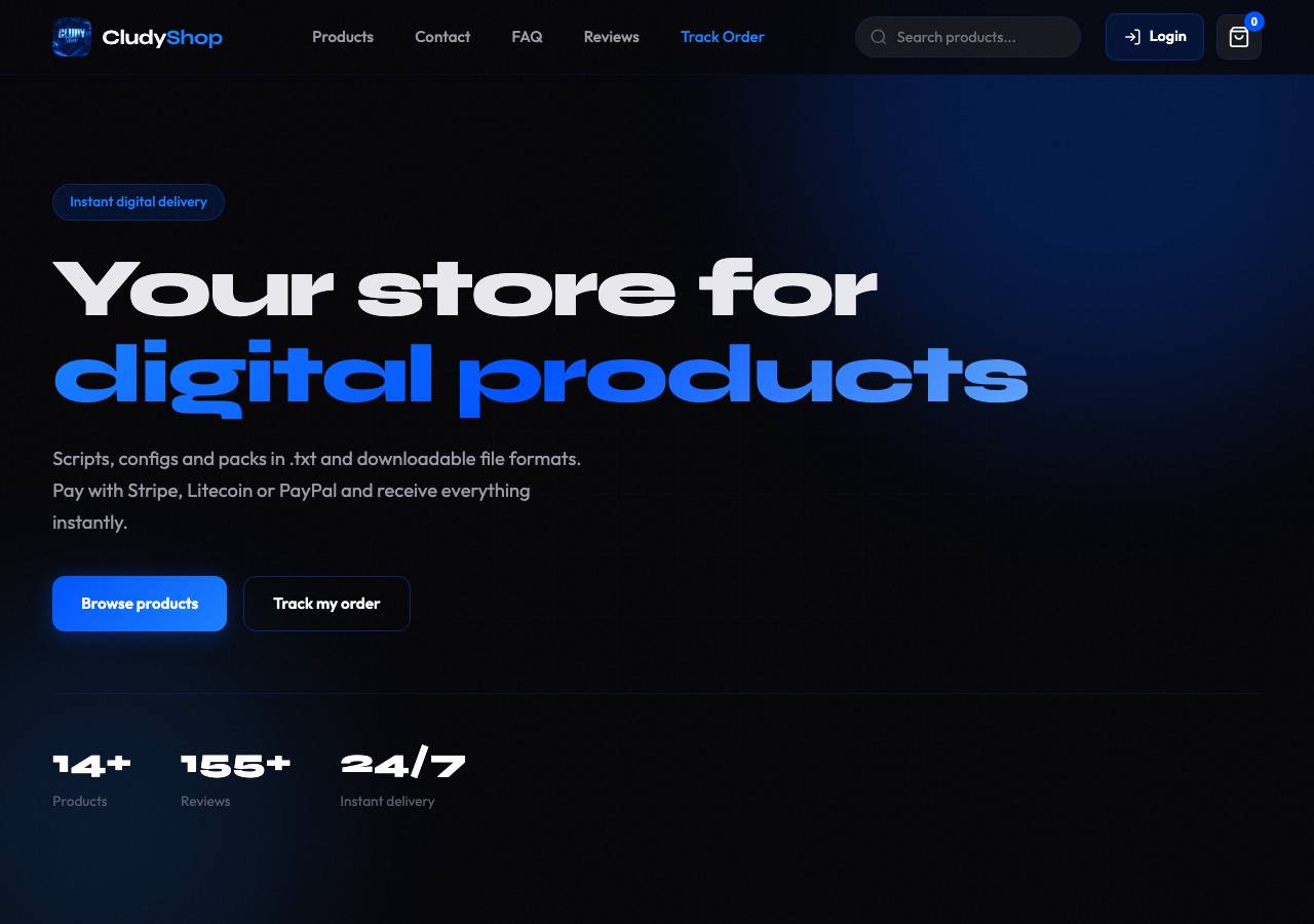Screenshot of cludyshop.store taken by the zone census on 2026-10-03