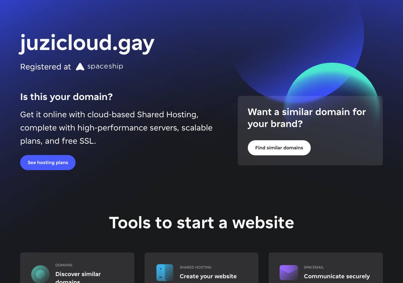 Screenshot of juzicloud.gay taken by the zone census on 2026-10-03