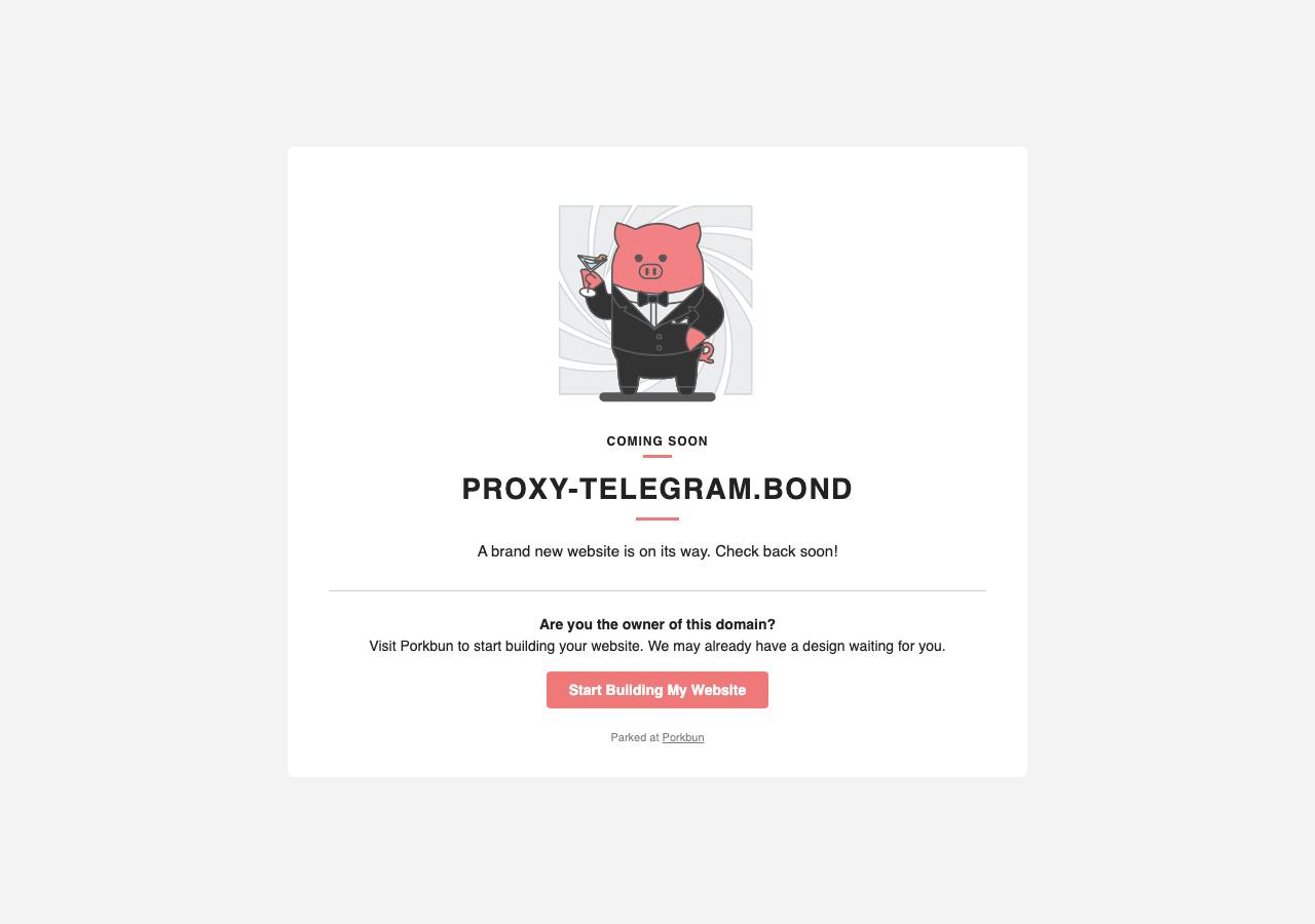 Screenshot of proxy-telegram.bond taken by the zone census on 2026-10-03