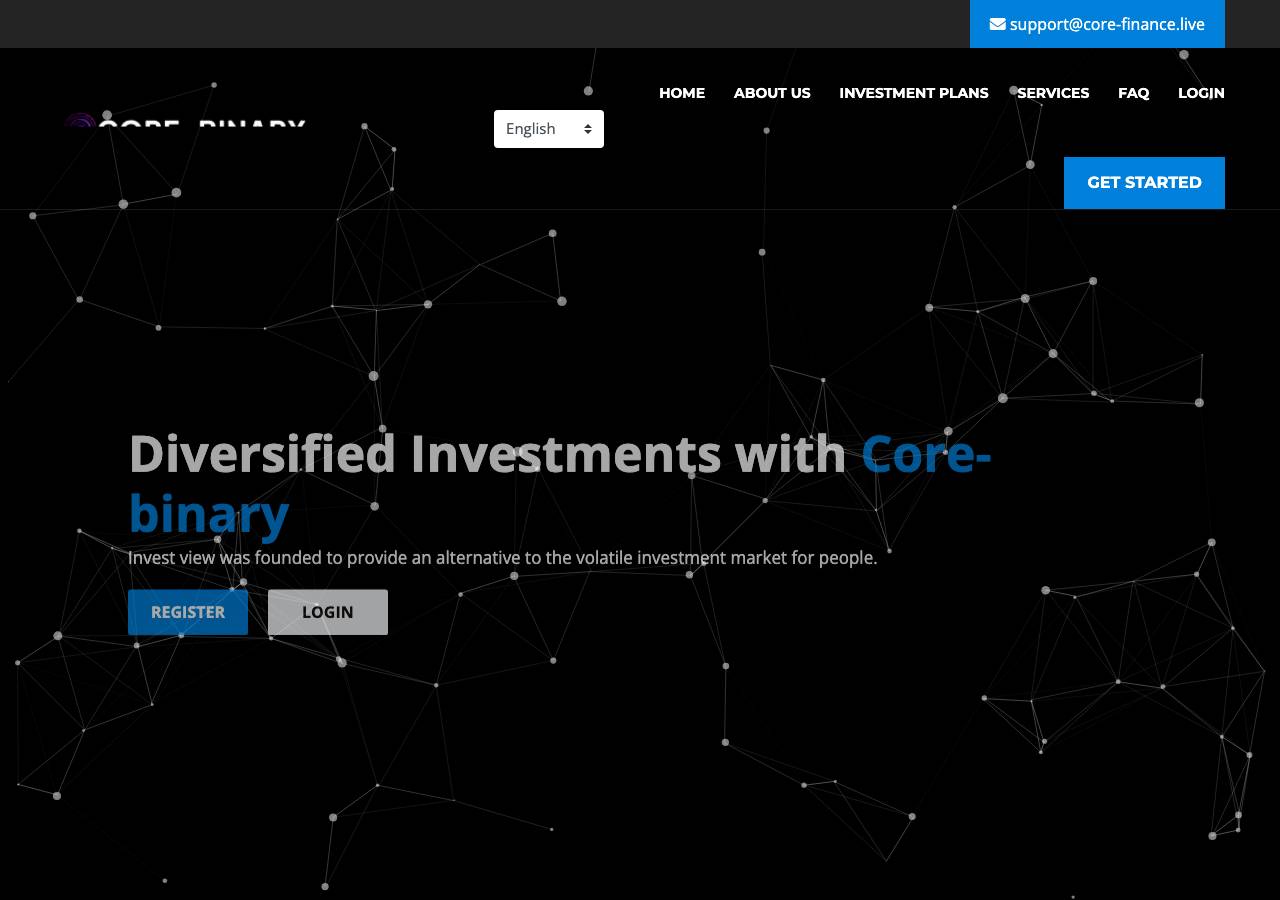 Screenshot of core-finance.live taken by the zone census on 2026-10-04