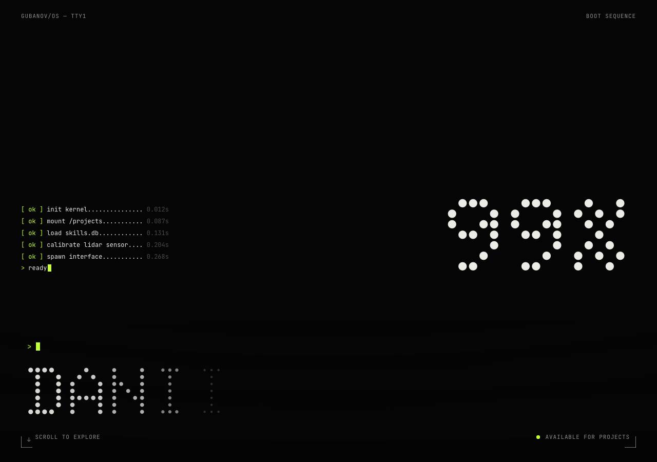 Screenshot of gubanov.work taken by the zone census on 2026-10-04