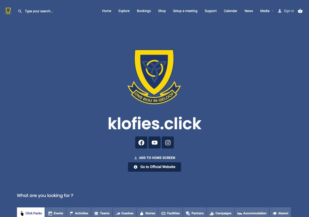 Screenshot of klofies.click taken by the zone census on 2026-10-04