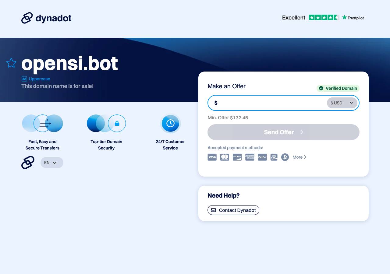 Screenshot of opensi.bot taken by the zone census on 2026-10-04