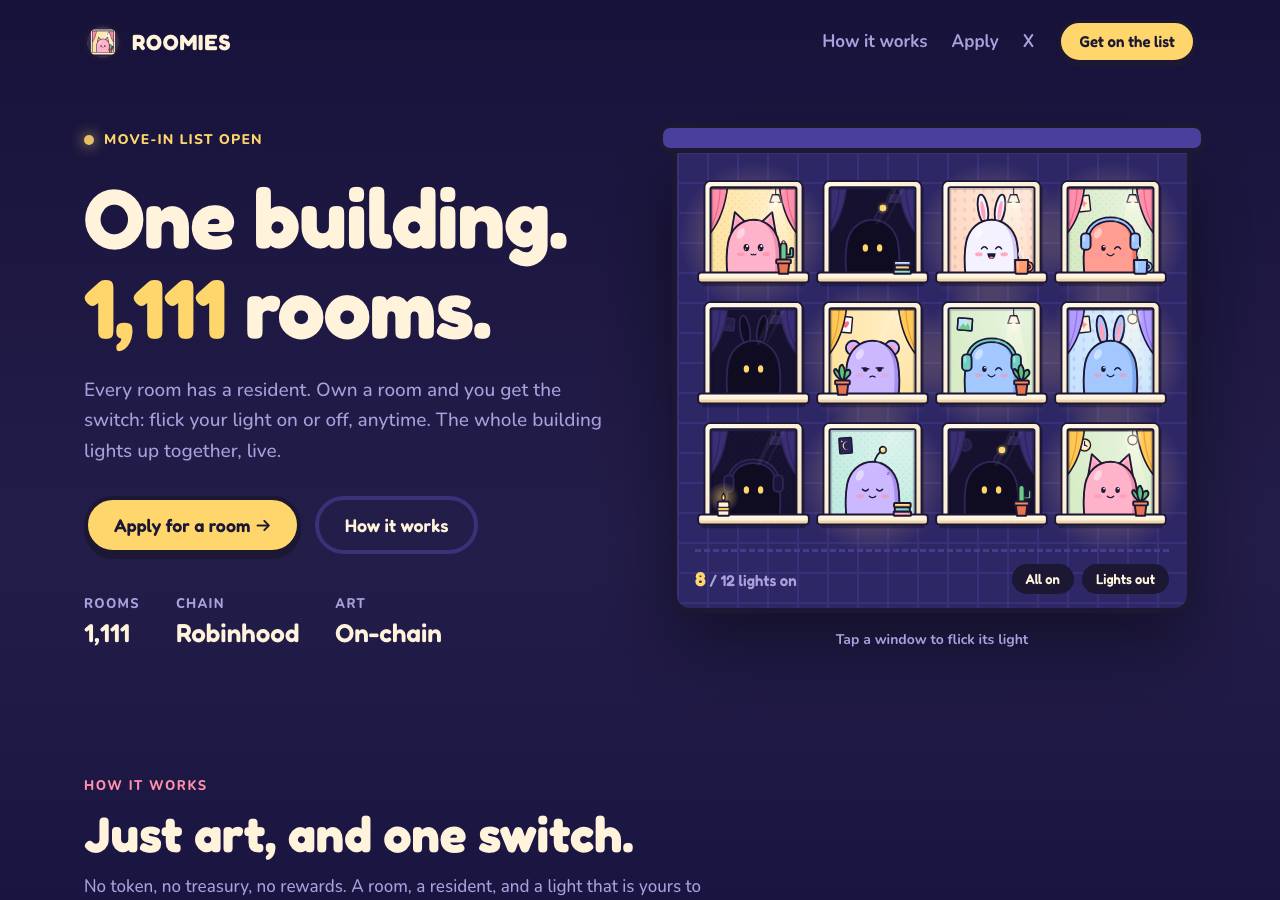 Screenshot of roomiesblock.xyz taken by the zone census on 2026-10-04