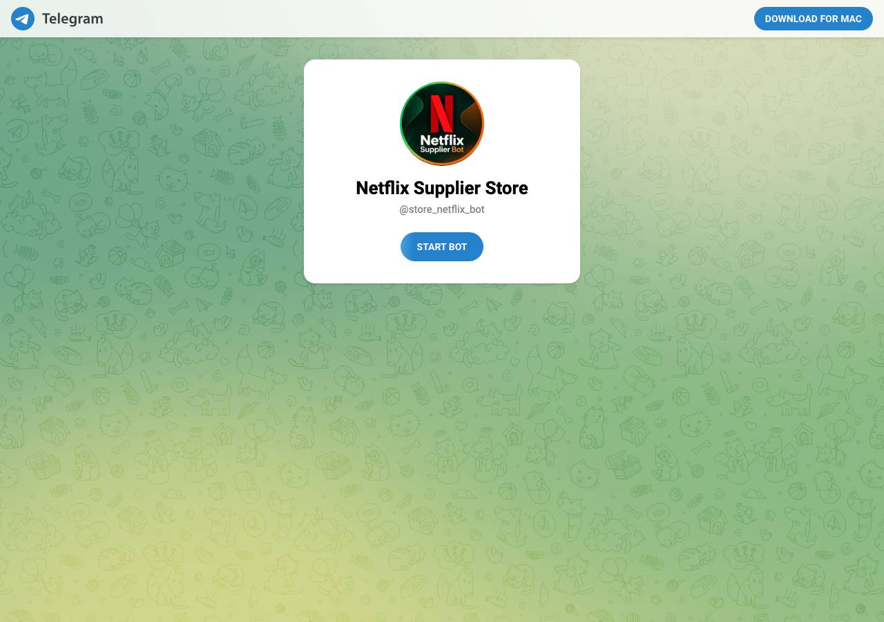 Screenshot of tgnetflixbot.top taken by the zone census on 2026-10-04