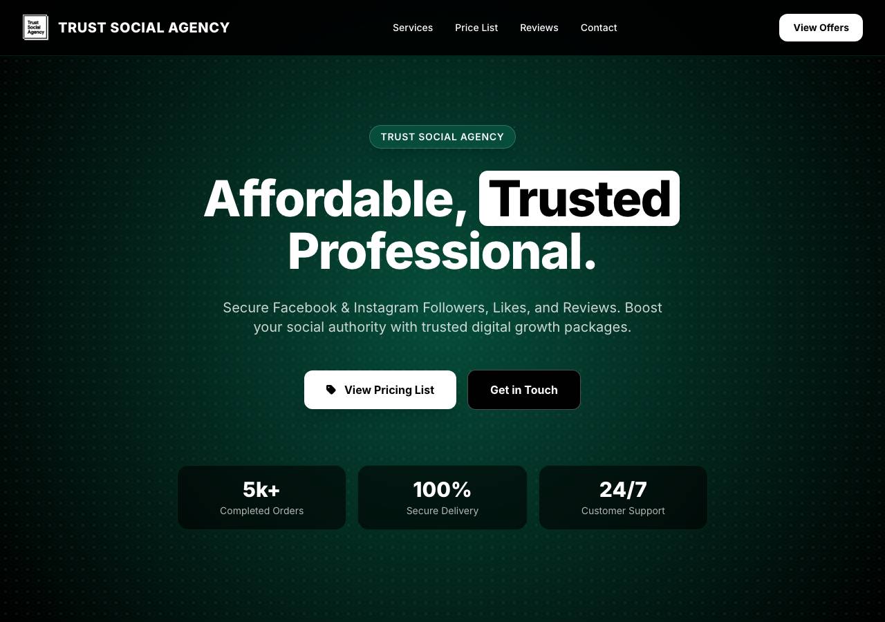Screenshot of trustsocialagency.cyou taken by the zone census on 2026-10-04