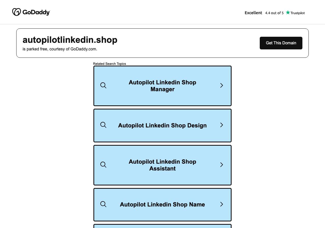 Screenshot of autopilotlinkedin.shop taken by the zone census on 2026-10-05