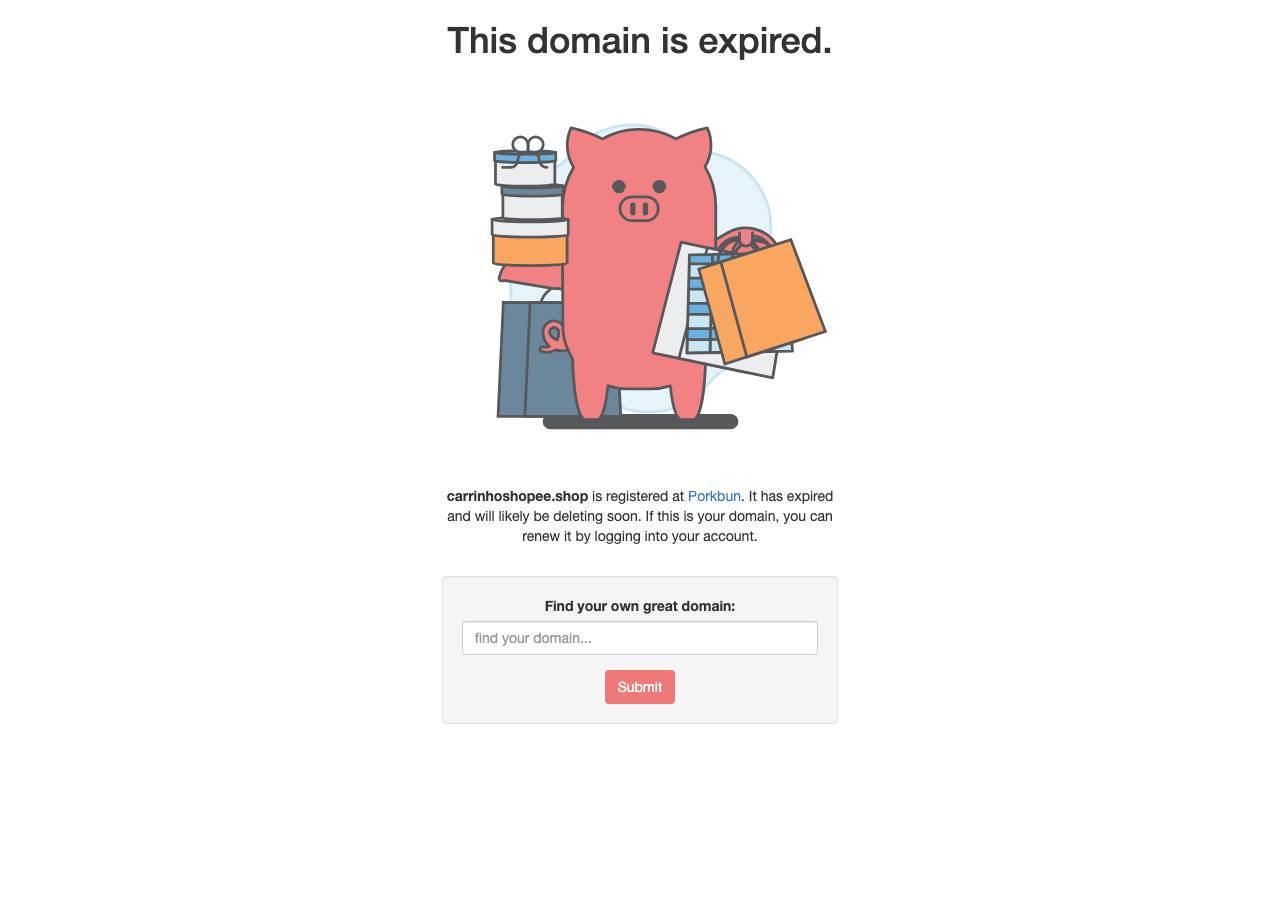 Screenshot of carrinhoshopee.shop taken by the zone census on 2026-10-05