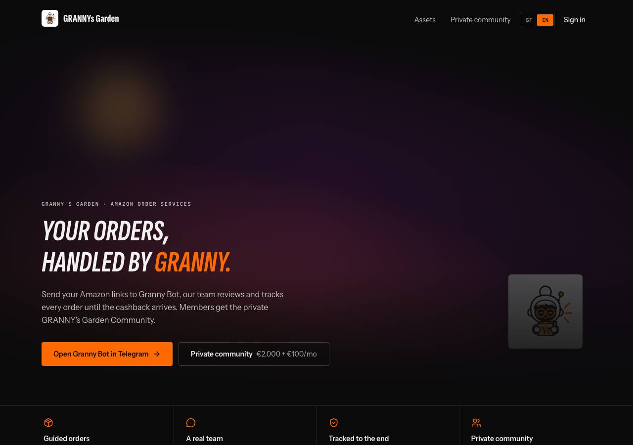 Screenshot of grannysgarden.lol taken by the zone census on 2026-10-05