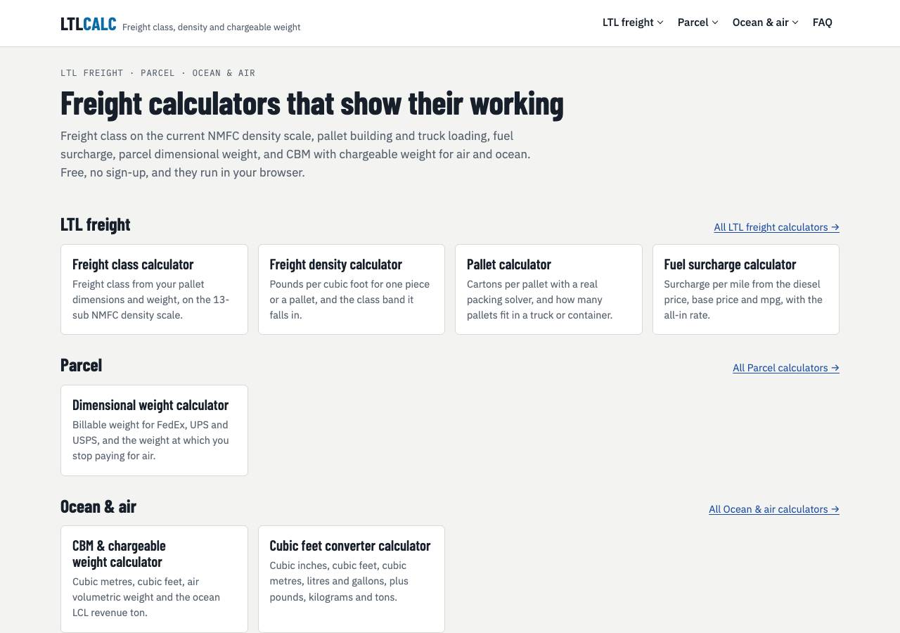 Screenshot of ltlcalc.com taken by the zone census on 2026-10-05