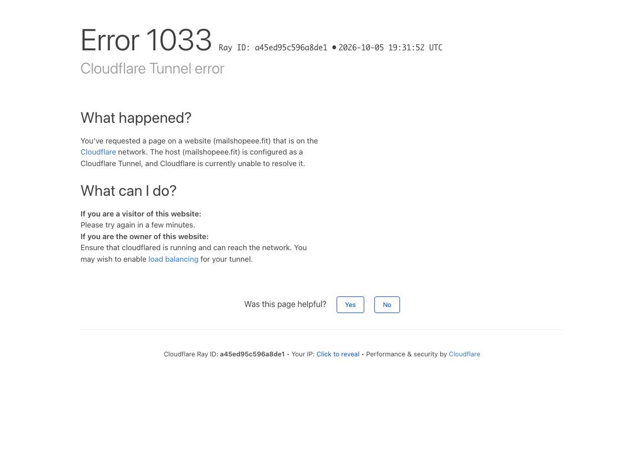 Screenshot of mailshopeee.fit taken by the zone census on 2026-10-05