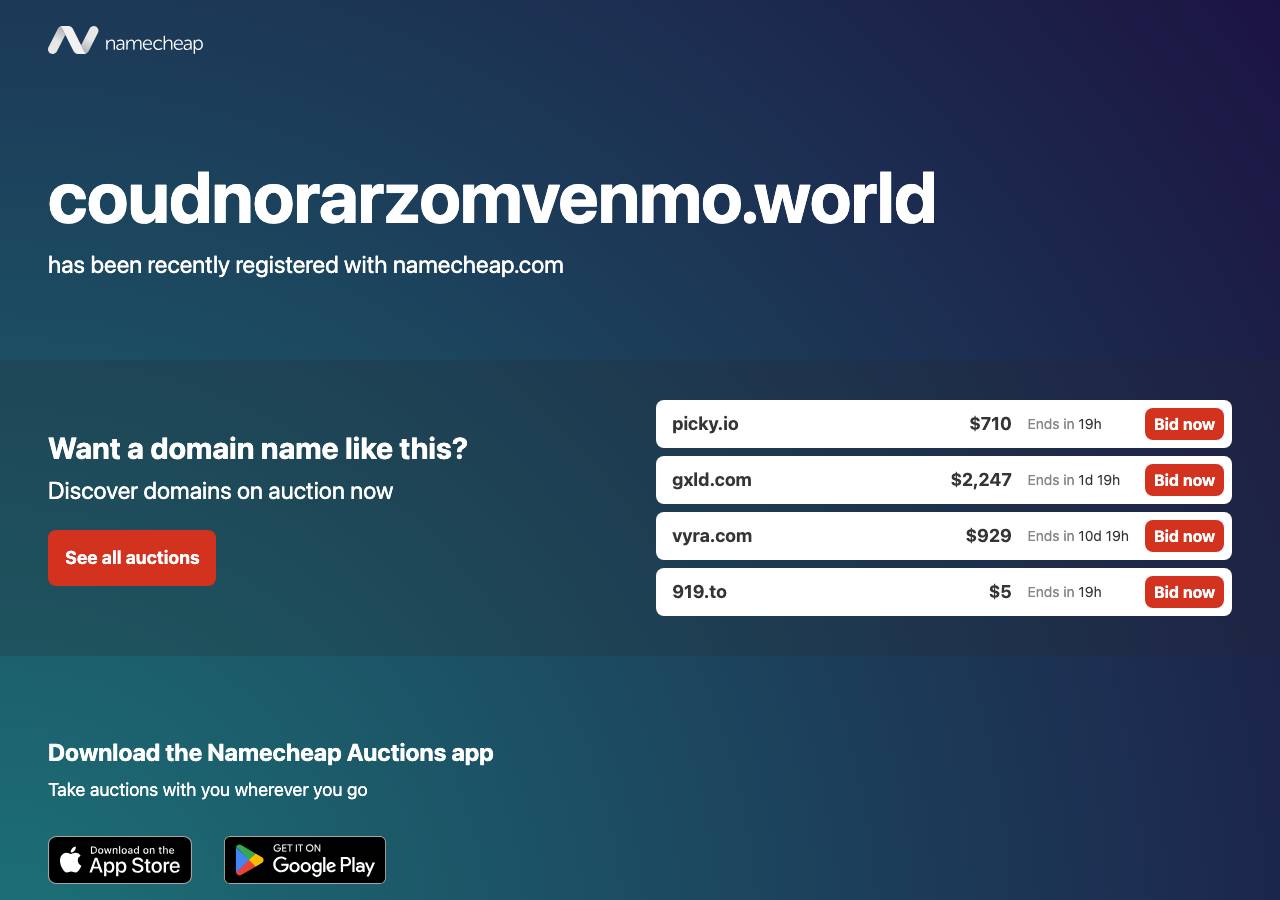 Screenshot of coudnorarzomvenmo.world taken by the zone census on 2026-10-06