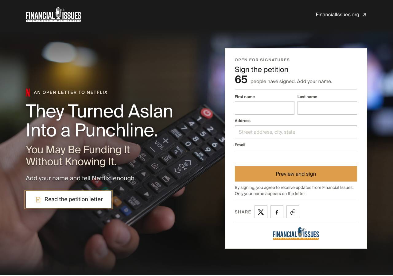 Screenshot of defundnetflix.org taken by the zone census on 2026-10-06