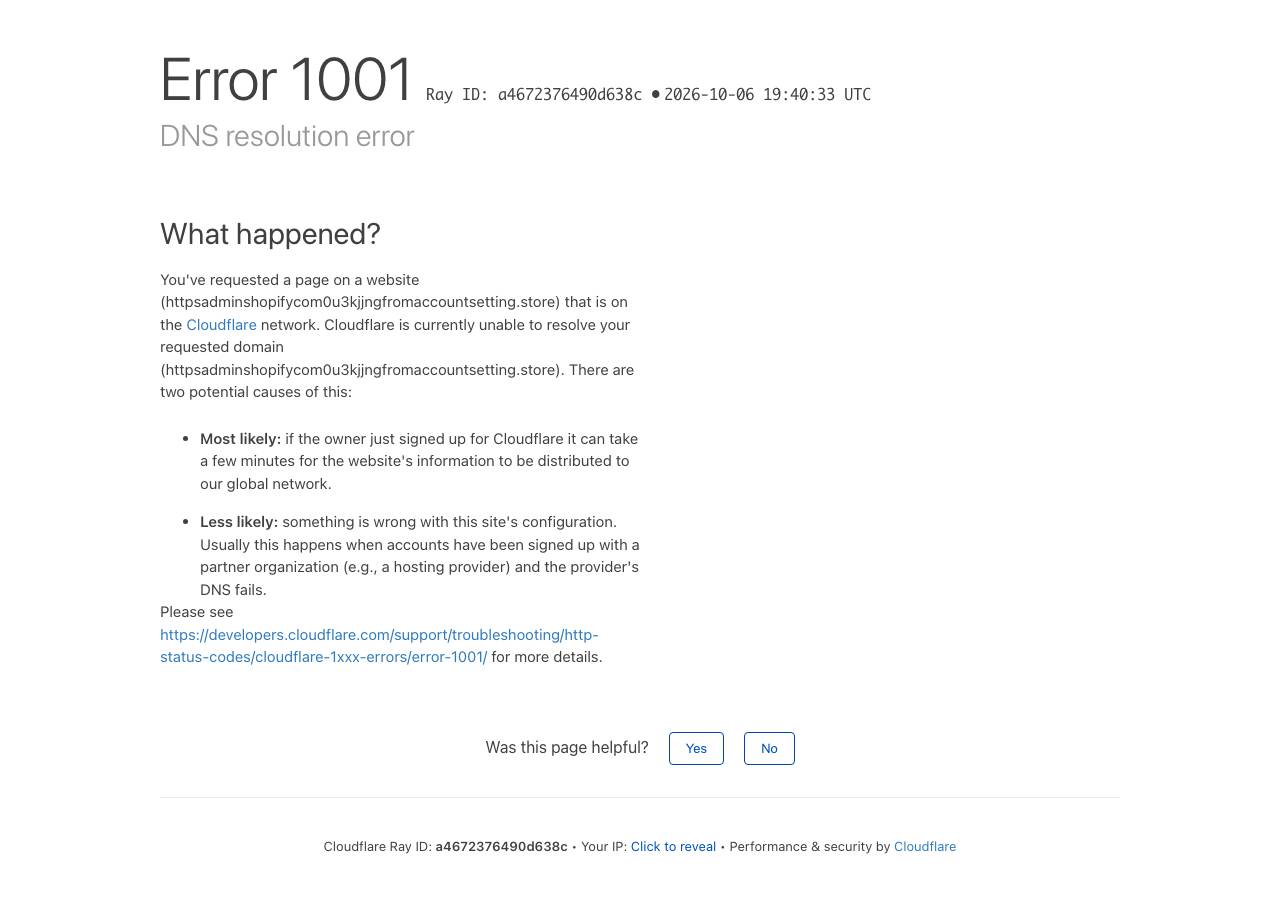 Screenshot of httpsadminshopifycom0u3kjjngfromaccountsetting.store taken by the zone census on 2026-10-06