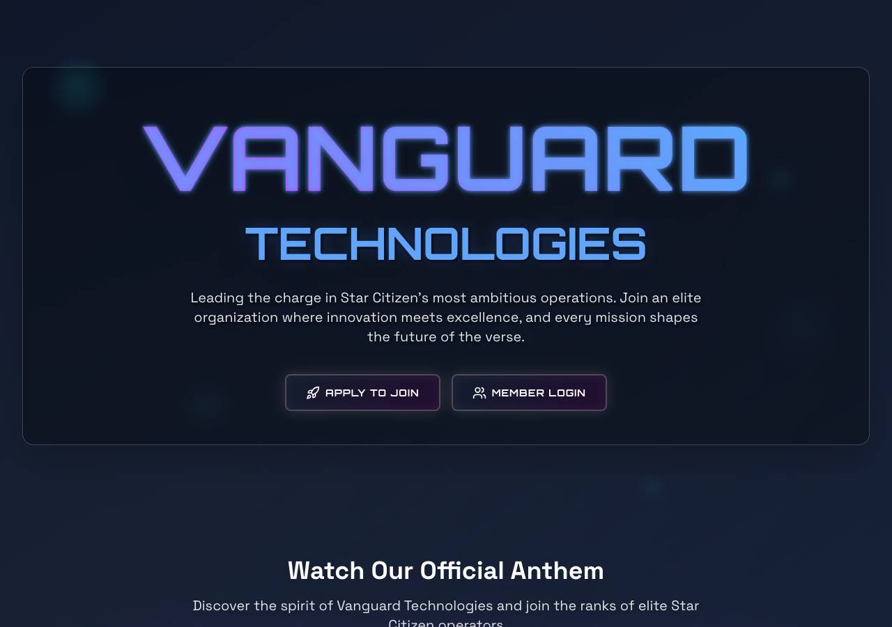 Screenshot of joinvanguard.tech taken by the zone census on 2026-10-06