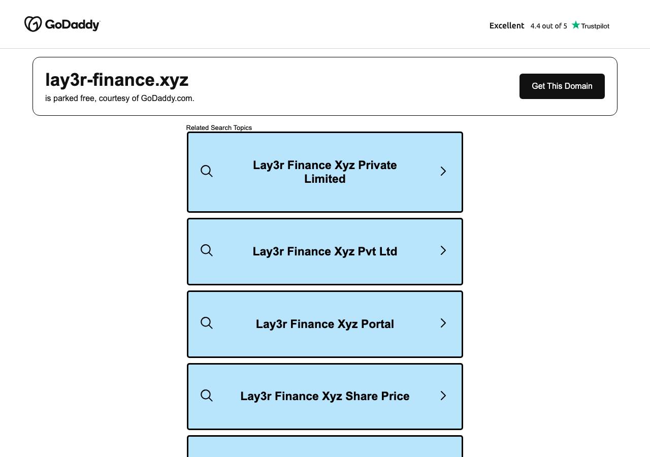 Screenshot of lay3r-finance.xyz taken by the zone census on 2026-10-06