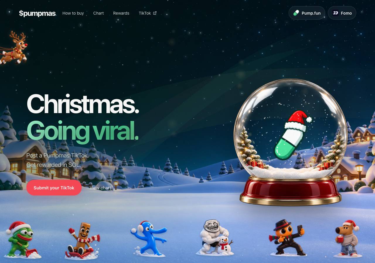 Screenshot of pumpmas.fun taken by the zone census on 2026-10-06