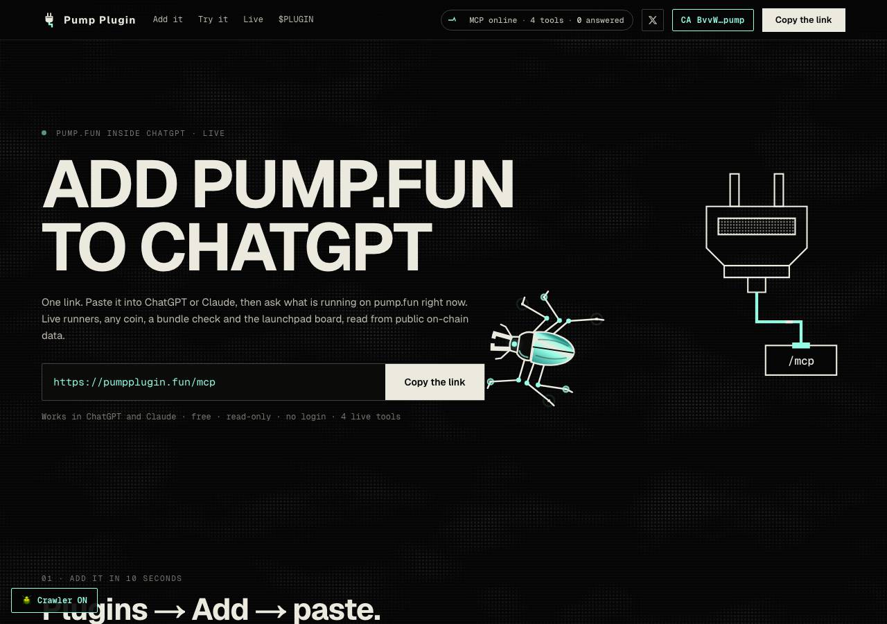 Screenshot of pumpplugin.fun taken by the zone census on 2026-10-06