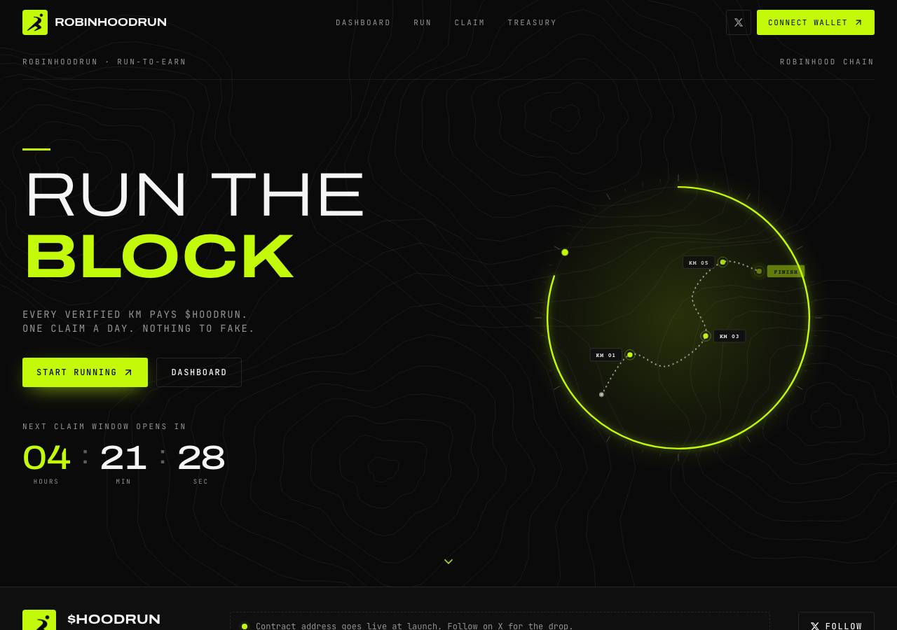 Screenshot of robinhoodrun.fun taken by the zone census on 2026-10-06