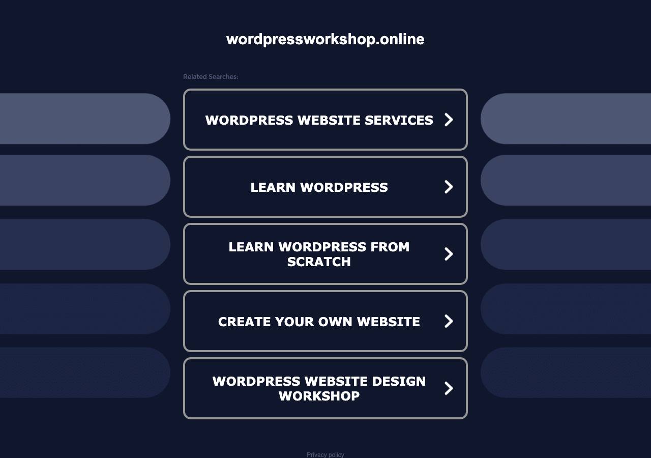 Screenshot of wordpressworkshop.online taken by the zone census on 2026-10-06
