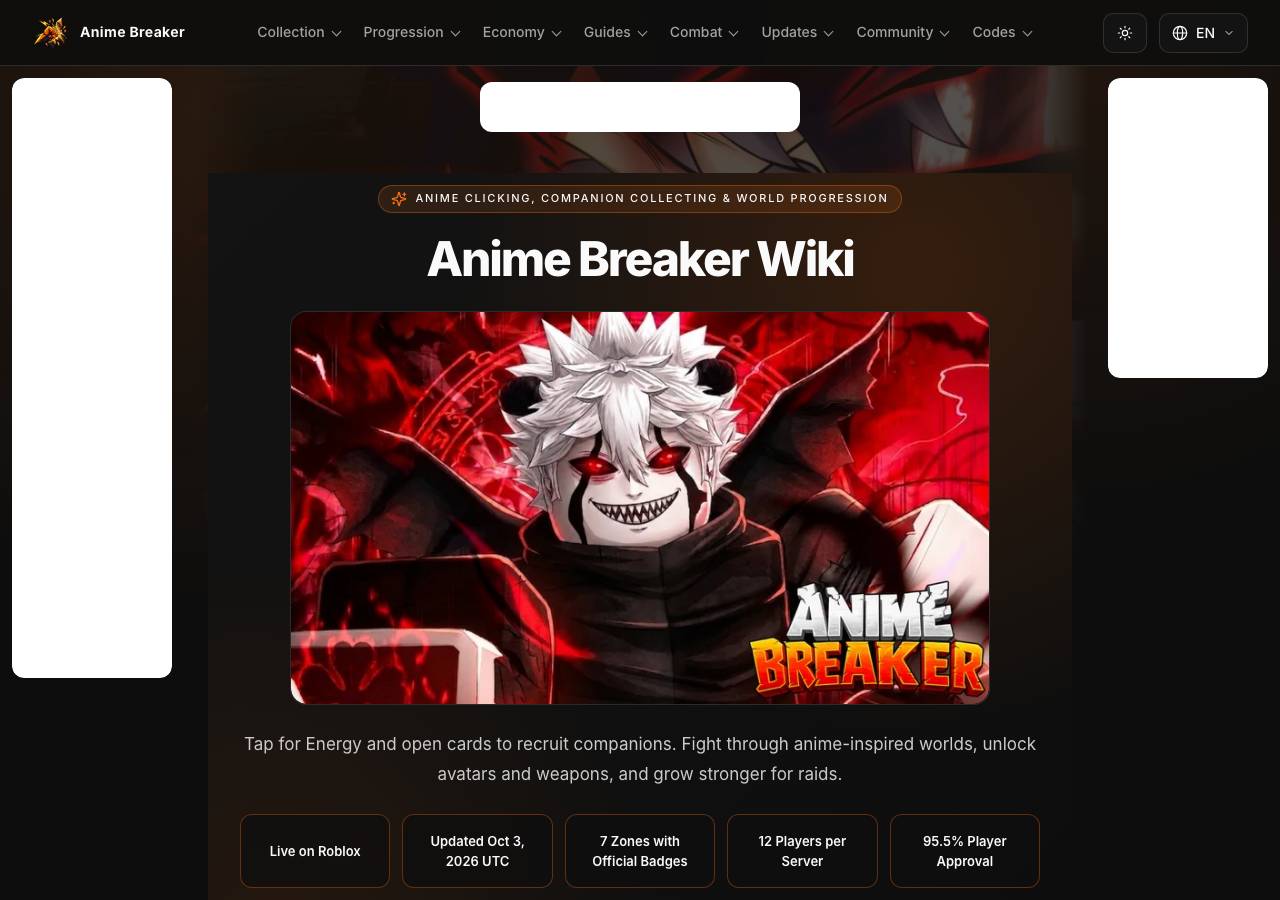 Screenshot of animebreakerroblox.wiki taken by the zone census on 2026-10-07