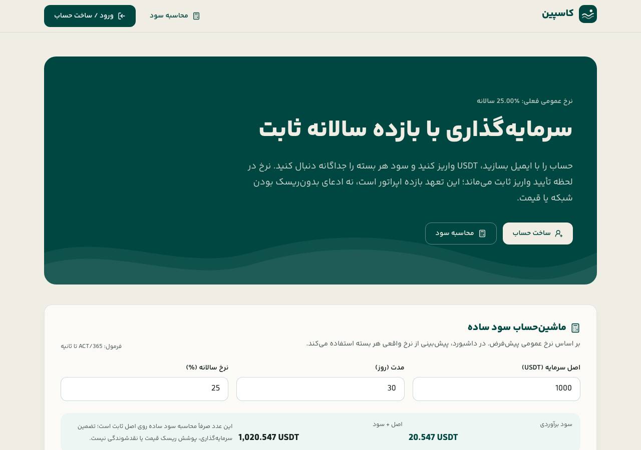 Screenshot of caspian-finance.com taken by the zone census on 2026-10-07