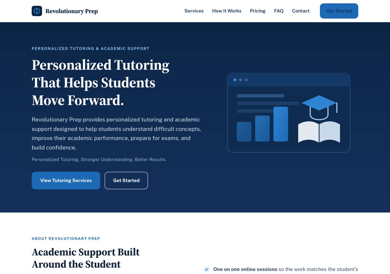 Screenshot of revolutionaryprep.site taken by the zone census on 2026-10-07