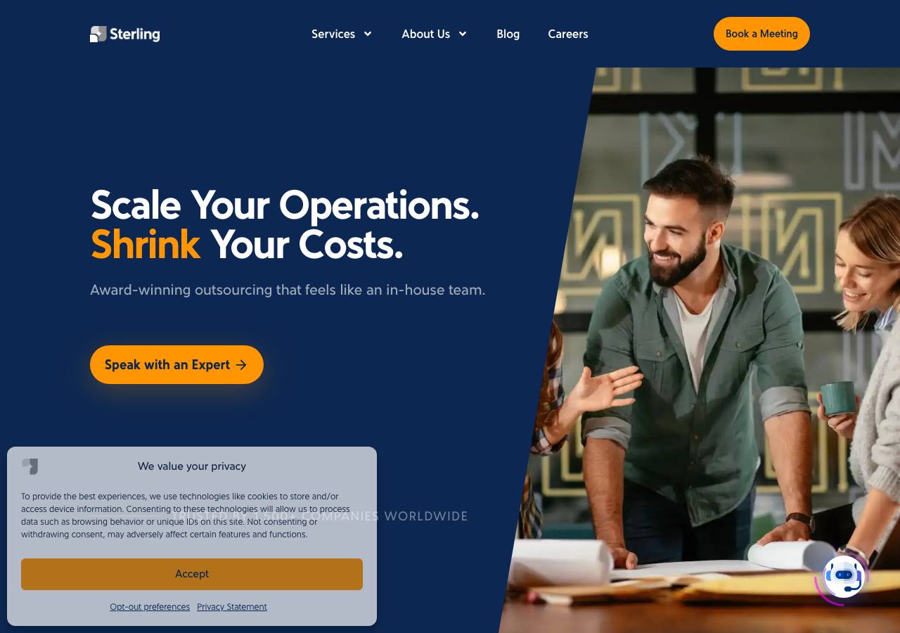 Screenshot of sterling-outsource.com taken by the zone census on 2026-10-07