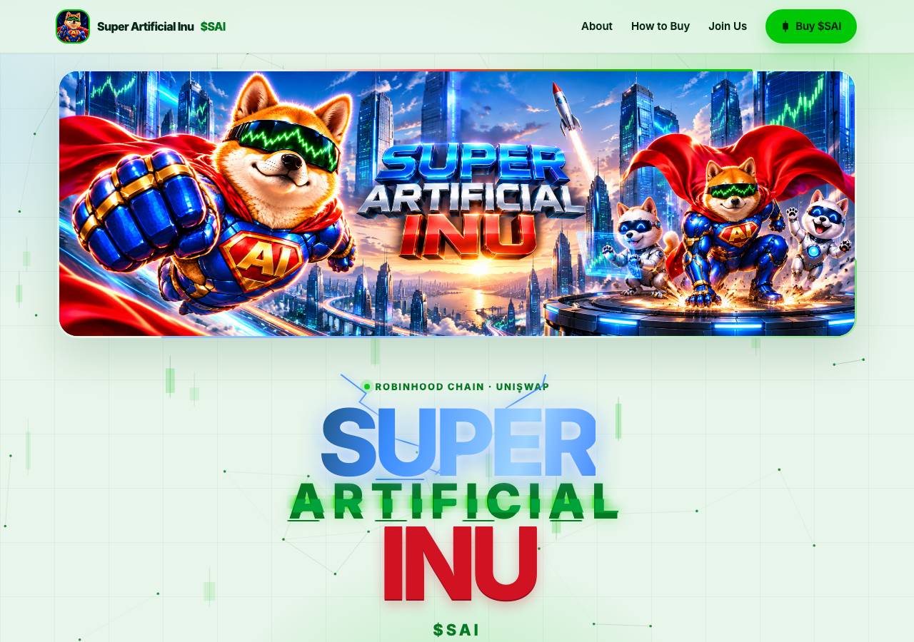 Screenshot of superartificialinu.xyz taken by the zone census on 2026-10-07