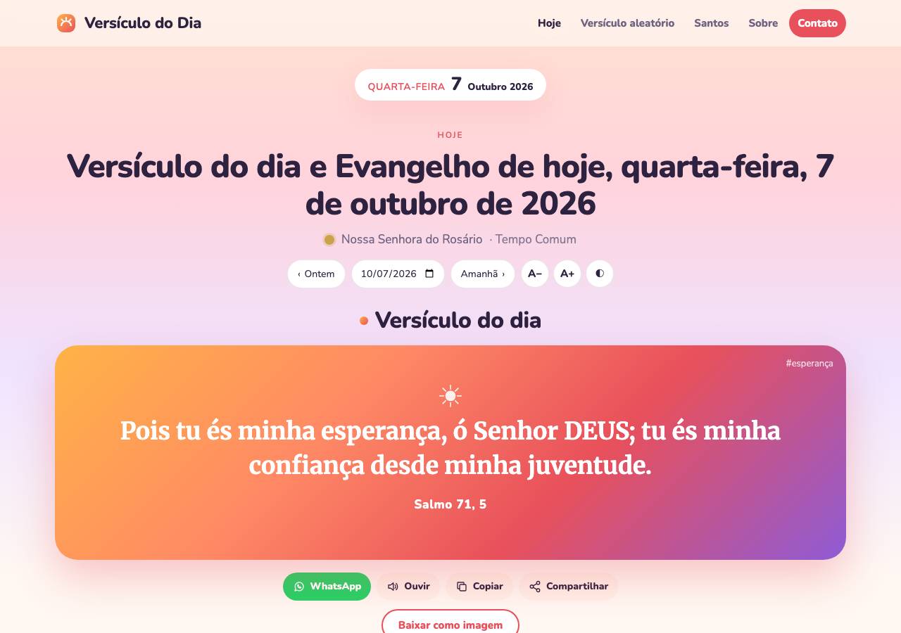 Screenshot of versiculo-do-dia-hoje.com taken by the zone census on 2026-10-07