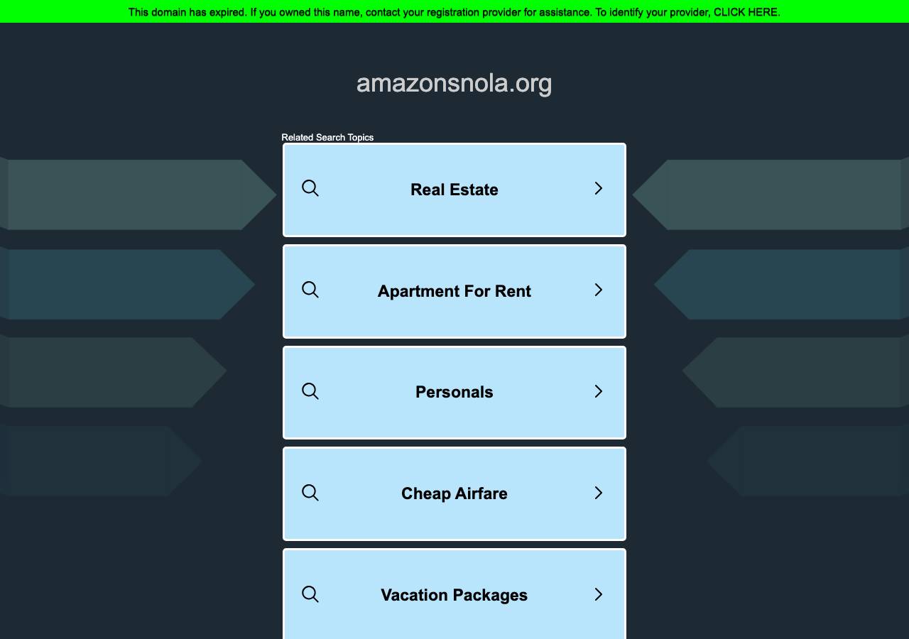 Screenshot of amazonsnola.org taken by the zone census on 2026-10-08