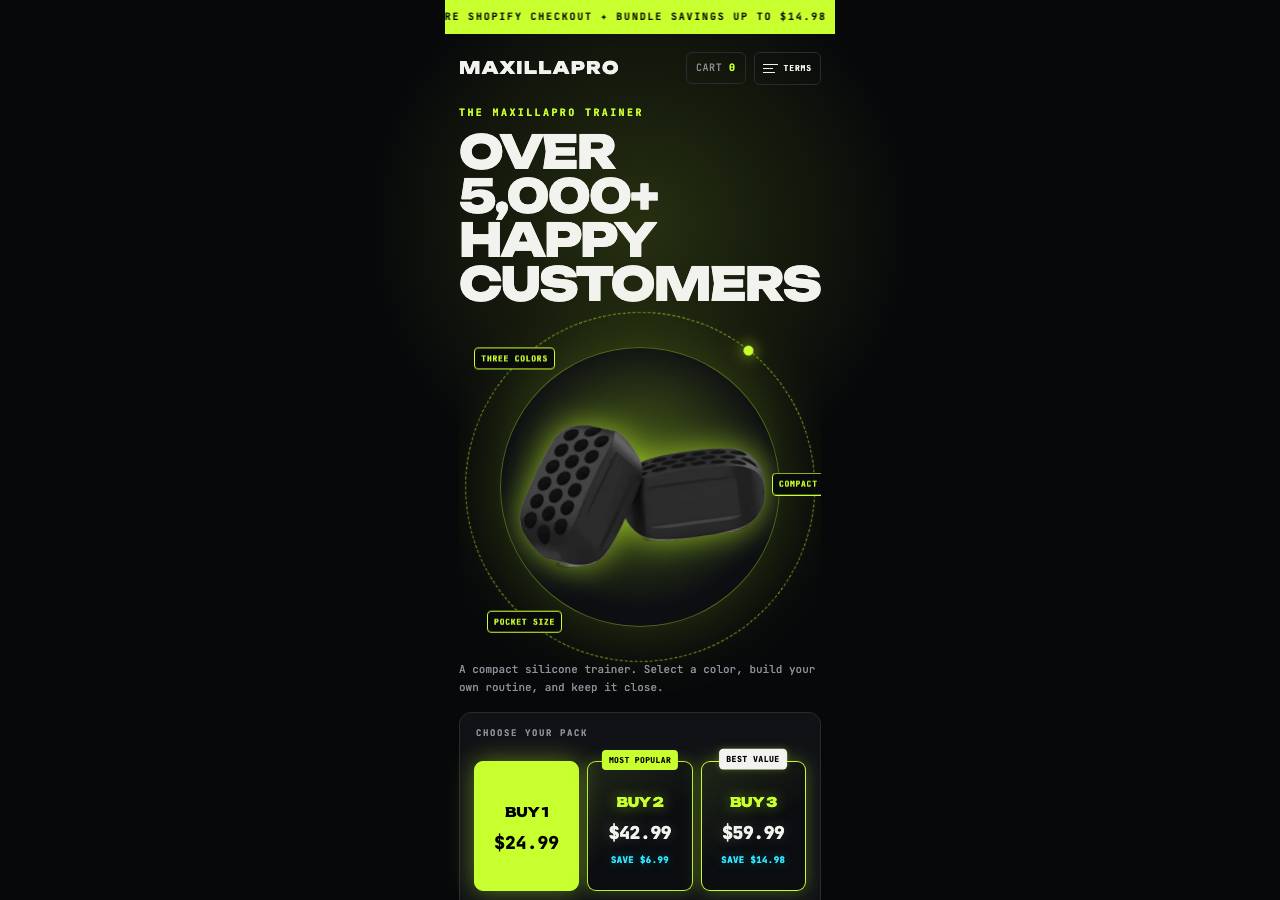 Screenshot of maxillapro.beauty taken by the zone census on 2026-10-08