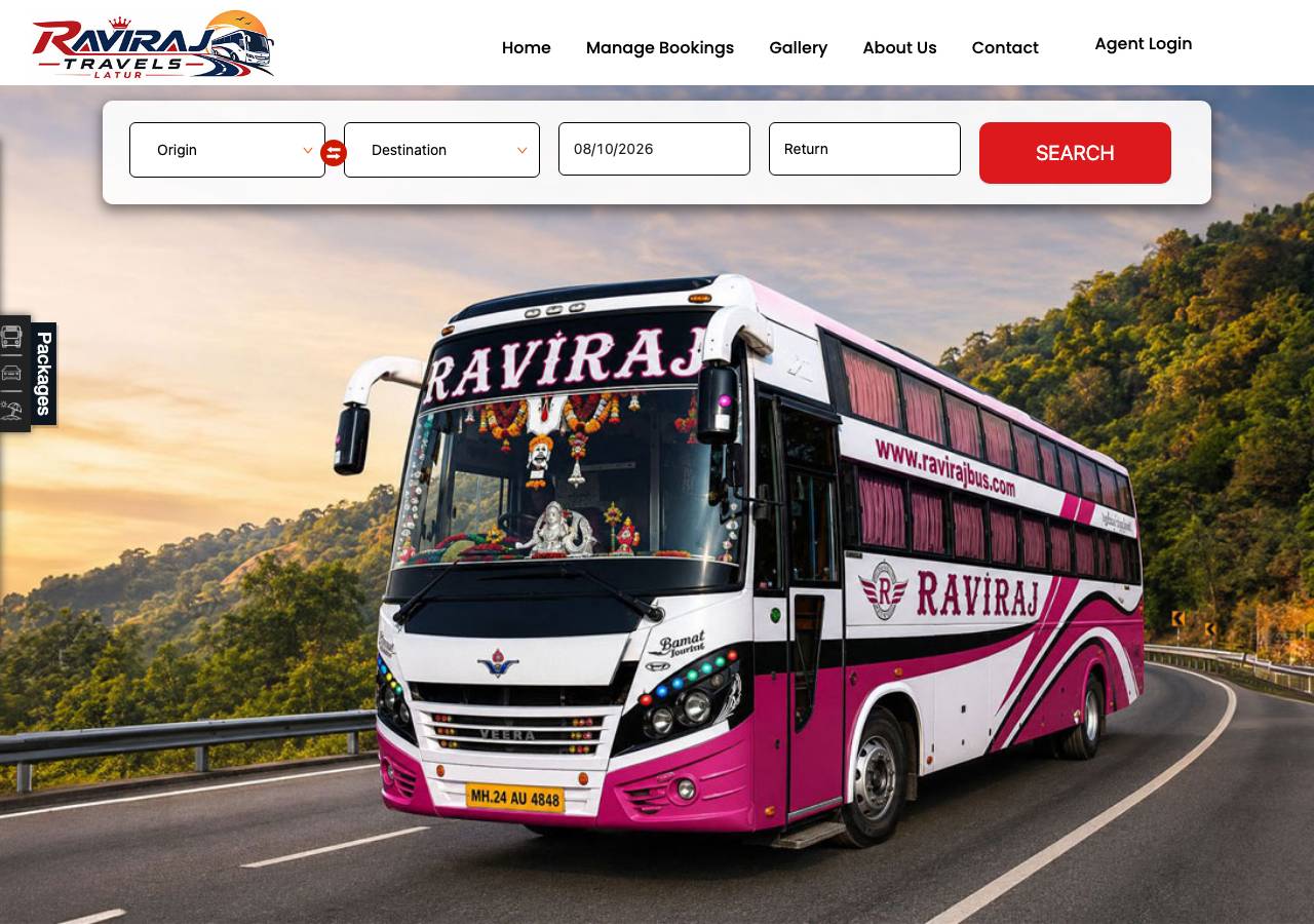 Screenshot of ravirajtravelslatur.com taken by the zone census on 2026-10-08